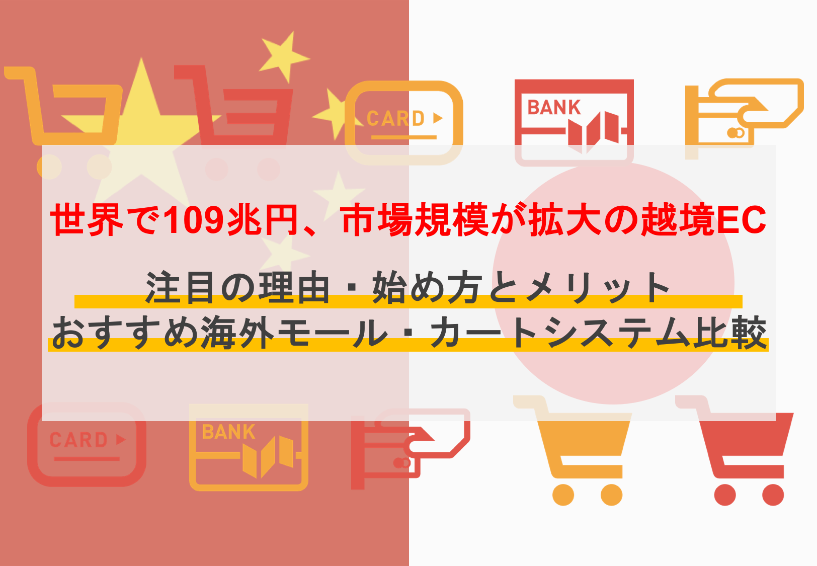 越境ECとは？市場規模の拡大理由・始め方・構築システム&モール比較11選・成功事例とメリットのアイキャッチ画像