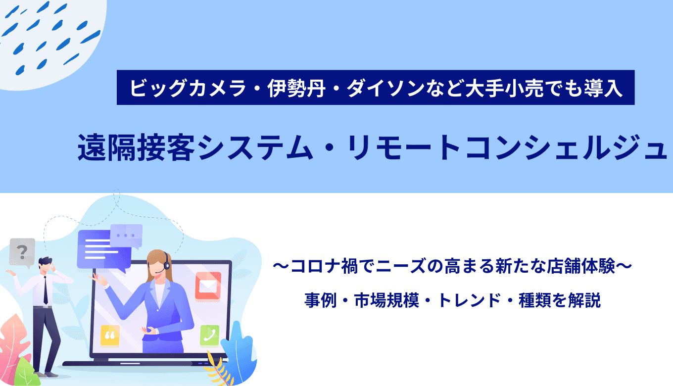 遠隔接客システム&リモートコンシェルジュ比較20選！事例・メリット・種類・コロナ時代の無人受付のアイキャッチ画像