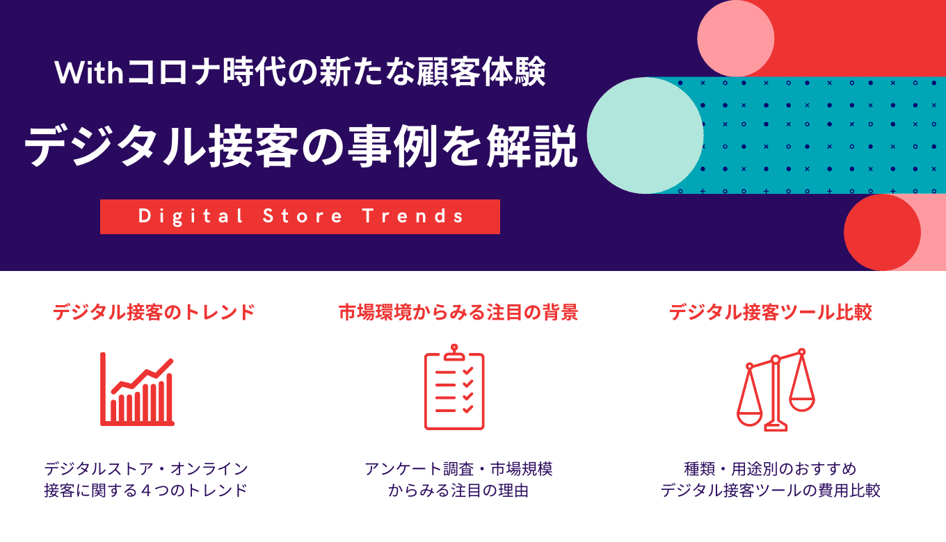 デジタル接客とは？ツール比較20選・種類・コロナ禍の顧客体験で注目・アパレル事例・非対面メリットのアイキャッチ画像